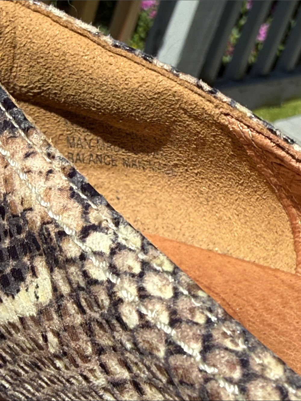 Clarks Chic Leather Snakeskin Wedge Heel Shoes Sz 10 Women’s - Picture 6 of 8